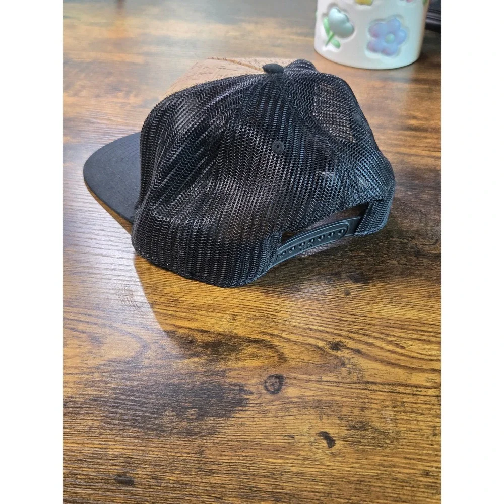 Otto Michigan Roots Cork Front Trucker Hat Black Mesh Snapback Cap 154-1174